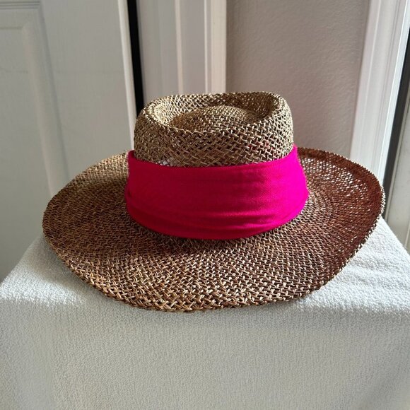 NWOT Port Authority Straw Wide Brim Summer Hat SKU 203 main image 4